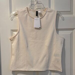 H&M Soft Cream Sleeveless Stretchy Top